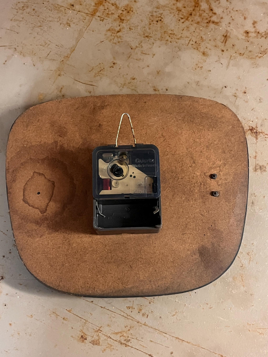 Horloge Murale Vintage HANGARTER en Formica Effet Bois – Allemagne – Années 70