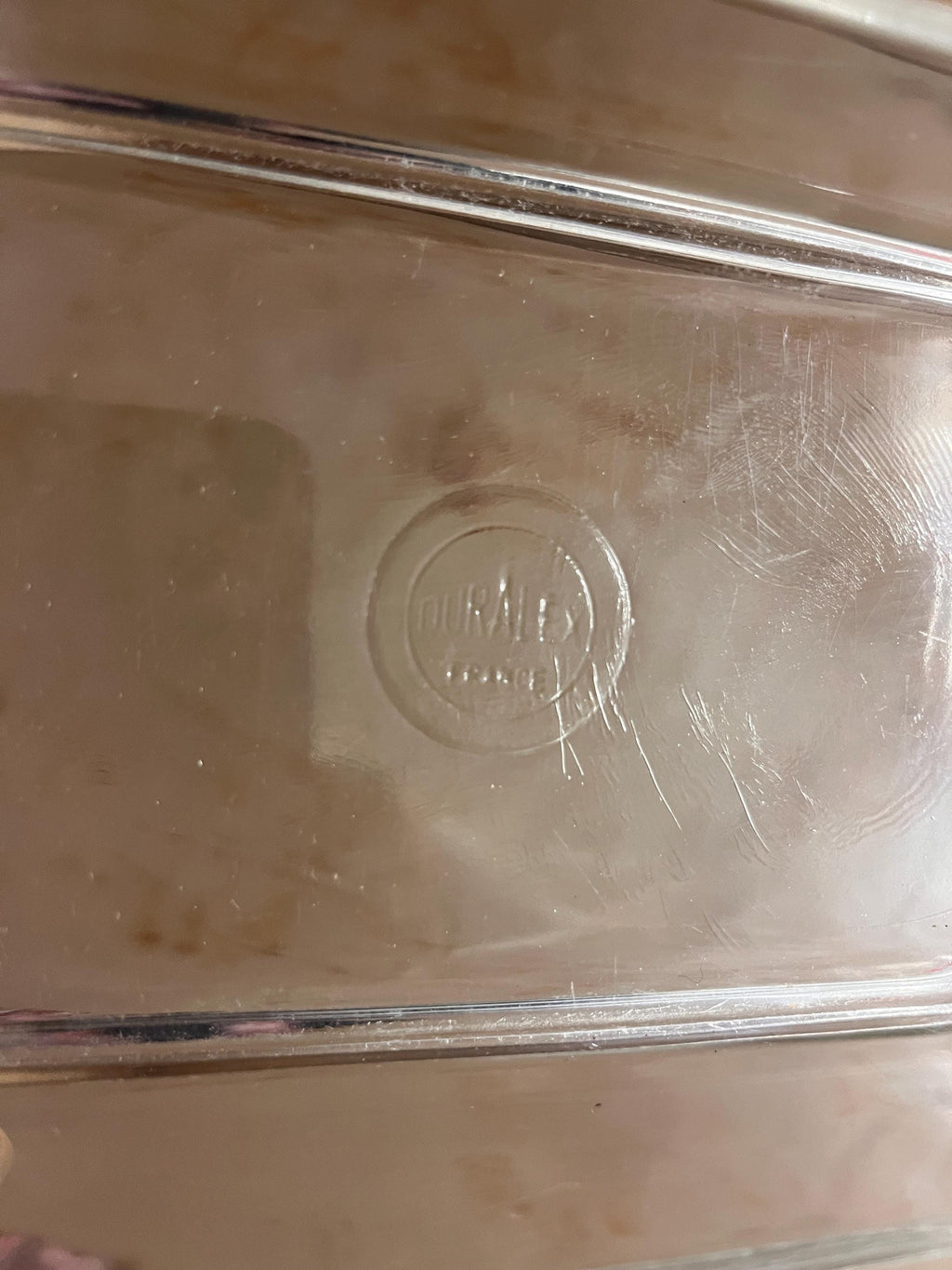Petit Plat Rectangulaire Vintage en Verre Trempé DURALEX – France