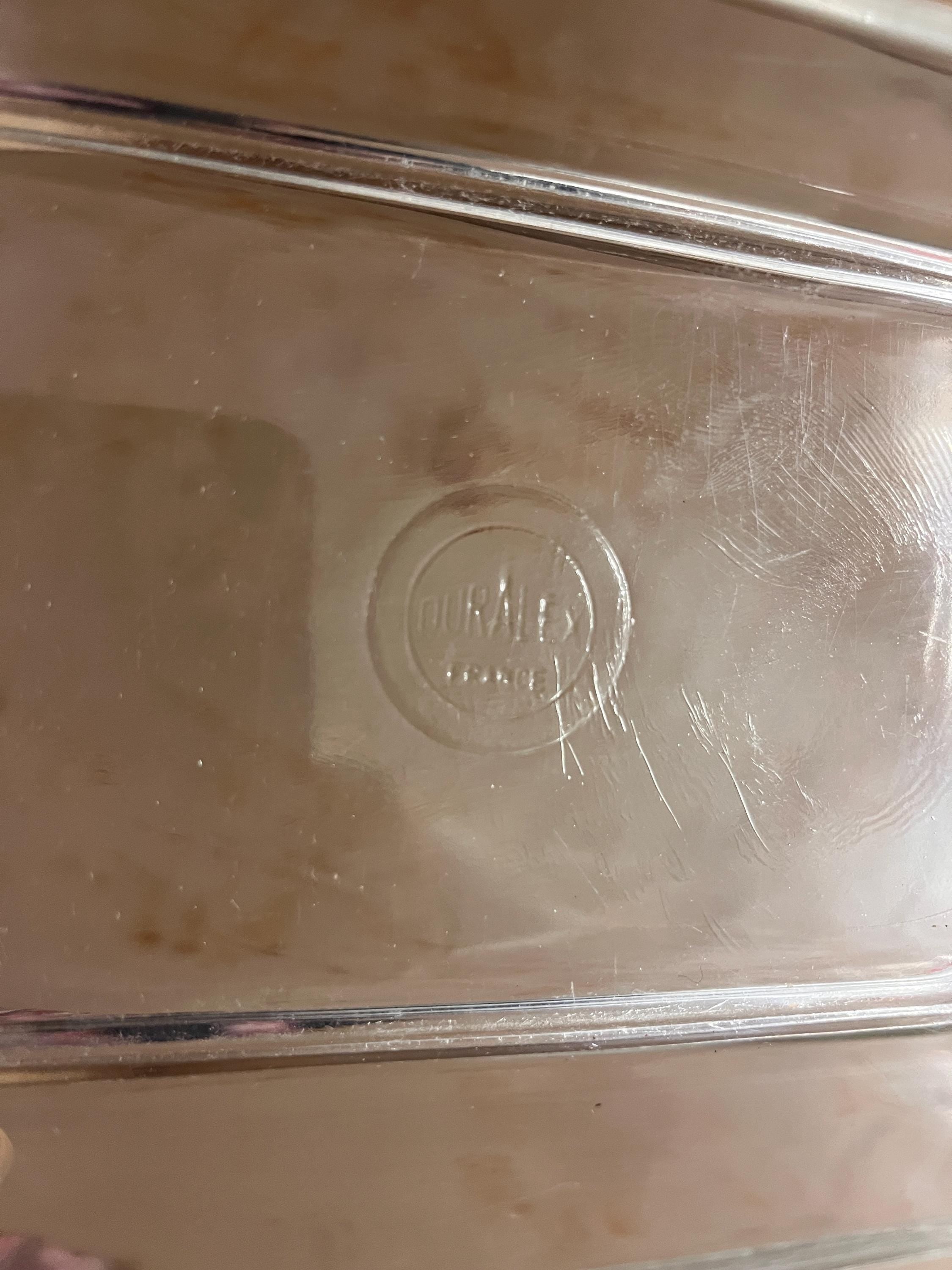 Petit Plat Rectangulaire Vintage en Verre Trempé DURALEX – France