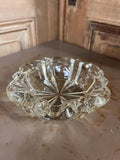 Grand Cendrier Vide-Poches Vintage en Verre Moulé – Bords Festonnés – Années 70